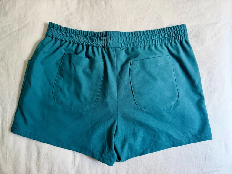 The back of the shorts feature patch pockets